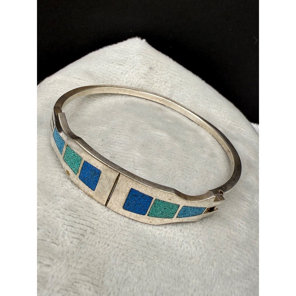 Vintage Alpaca‎ Mexico Bangle Bracelet Size 6.5
